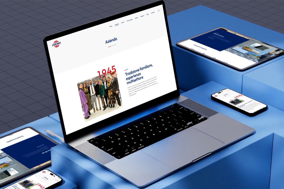Per Cascino abbiamo realizzato una piattaforma chiara e strutturata, con una directory dei punti vendita e collegata al catalogo online.